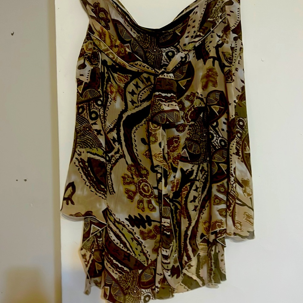 Brown sage tan skirt